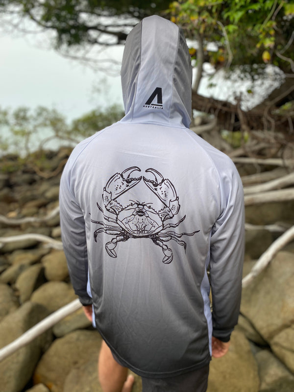 NEW Men's Fishing Shirt - Hooded Mud Crab