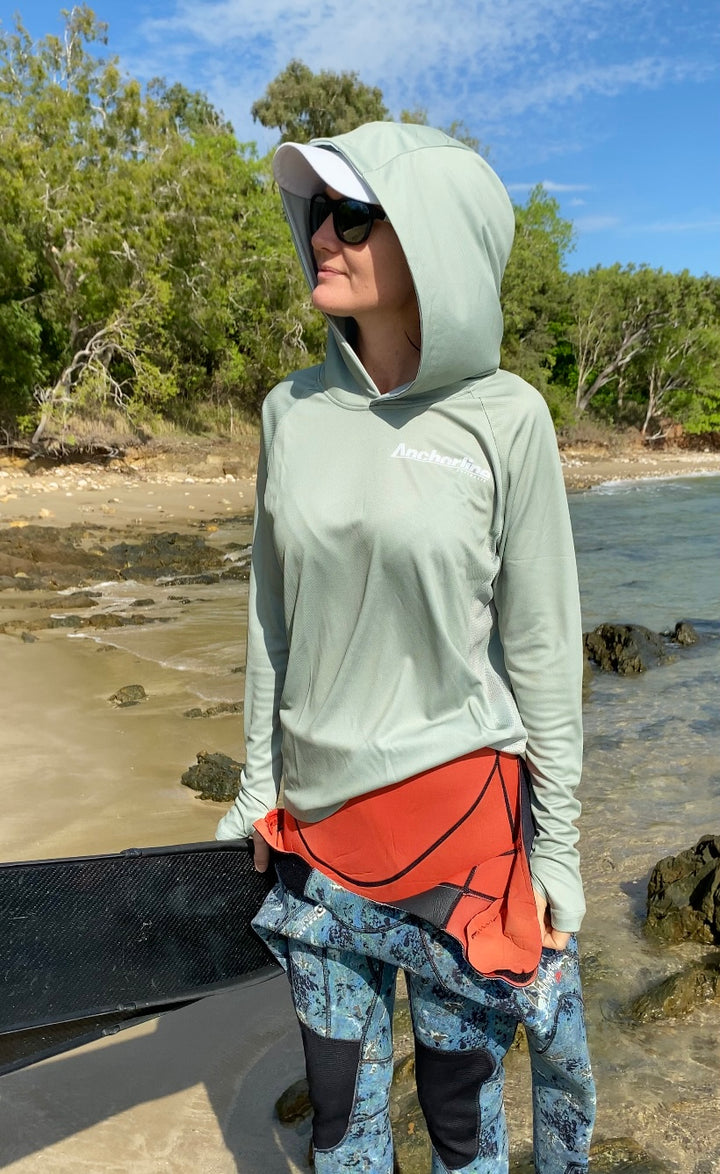 spearfishing. cool. ultra-lightweight material.
