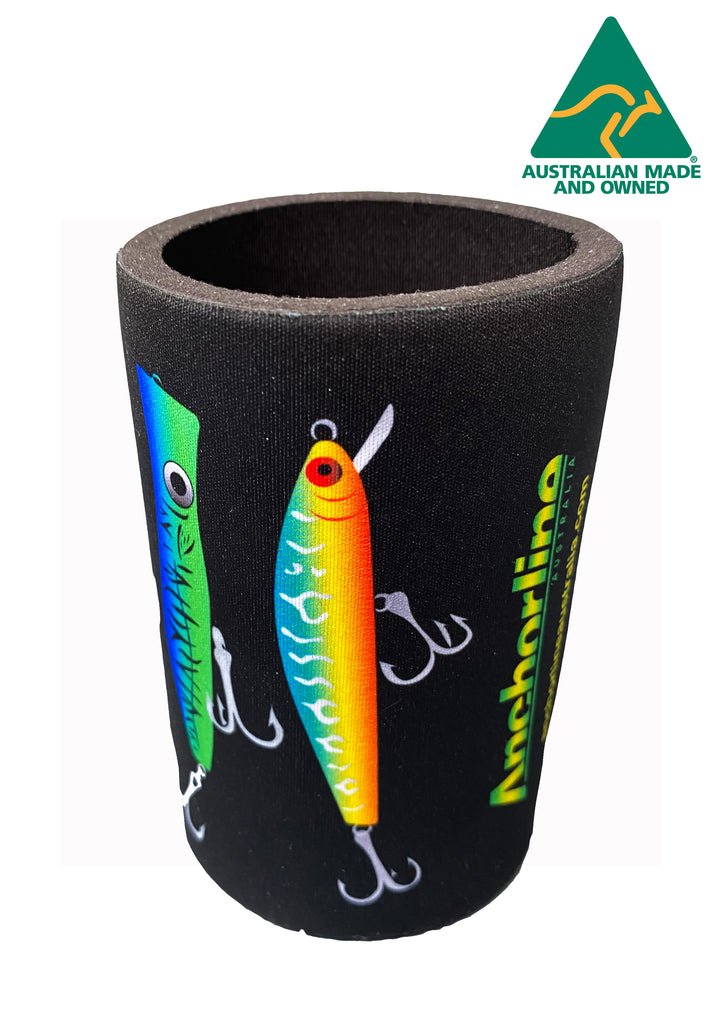 fishing lure. Stubby Cooler.