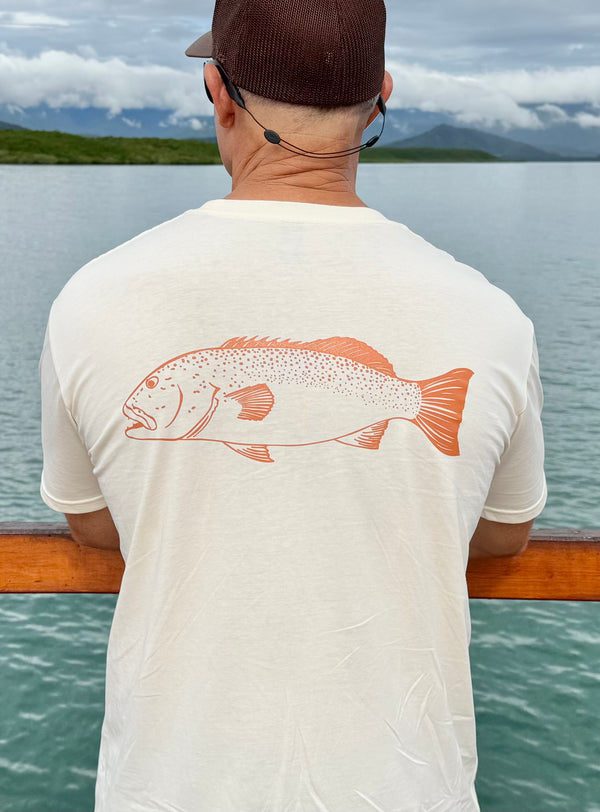 NEW Coral Trout Cotton T-shirt - Ecru