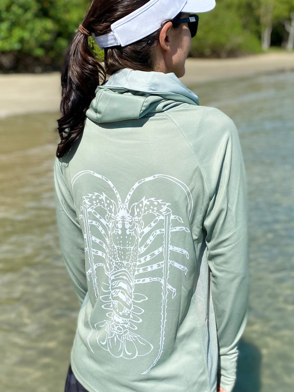 Ladies Sun Shirt - Hooded Crayfish