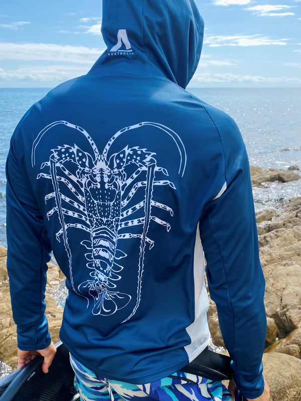 Mens Sun Shirt - Hooded Crayfish