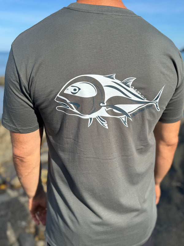 NEW Giant Trevally Cotton T-shirt - Charcoal