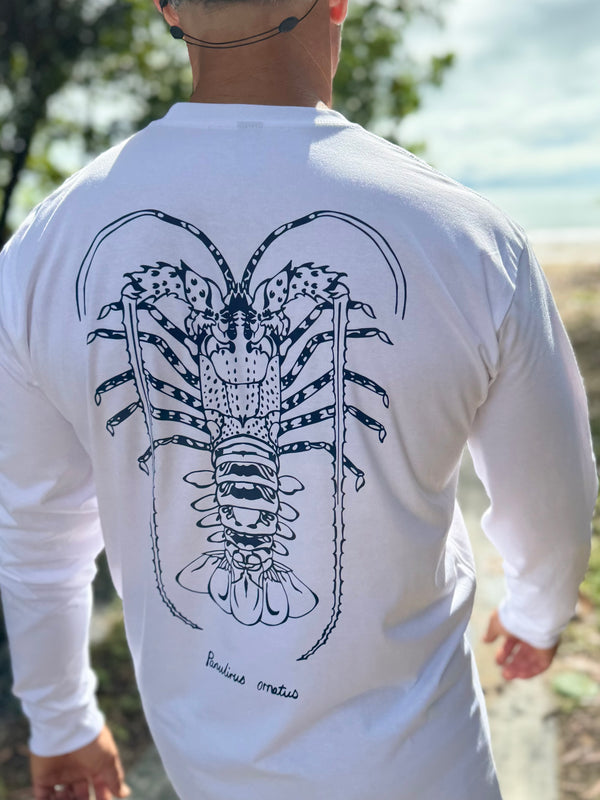 NEW Long Sleeved Cotton T-shirt - Crayfish