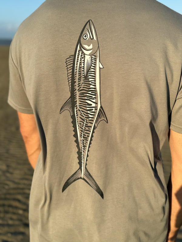 Spanish Mackerel Cotton T-shirt - Granite Grey