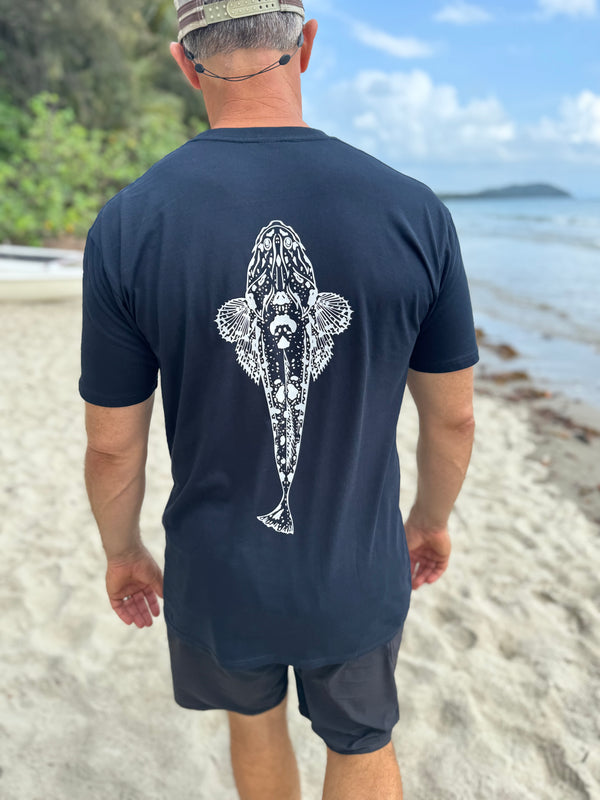 NEW Flathead Cotton T-shirt - (XS-5XL) Navy