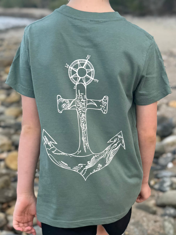NEW Kids Anchor Cotton T-shirt - Sage