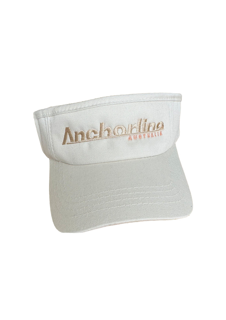 ladies cotton visor. natural tones. Australian hat