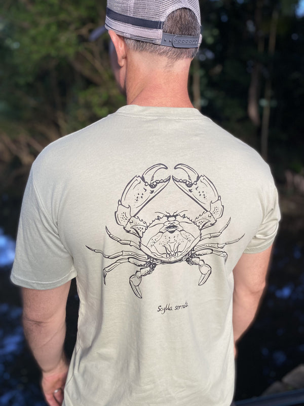 Mud Crab Cotton T-shirt - Pistachio Green