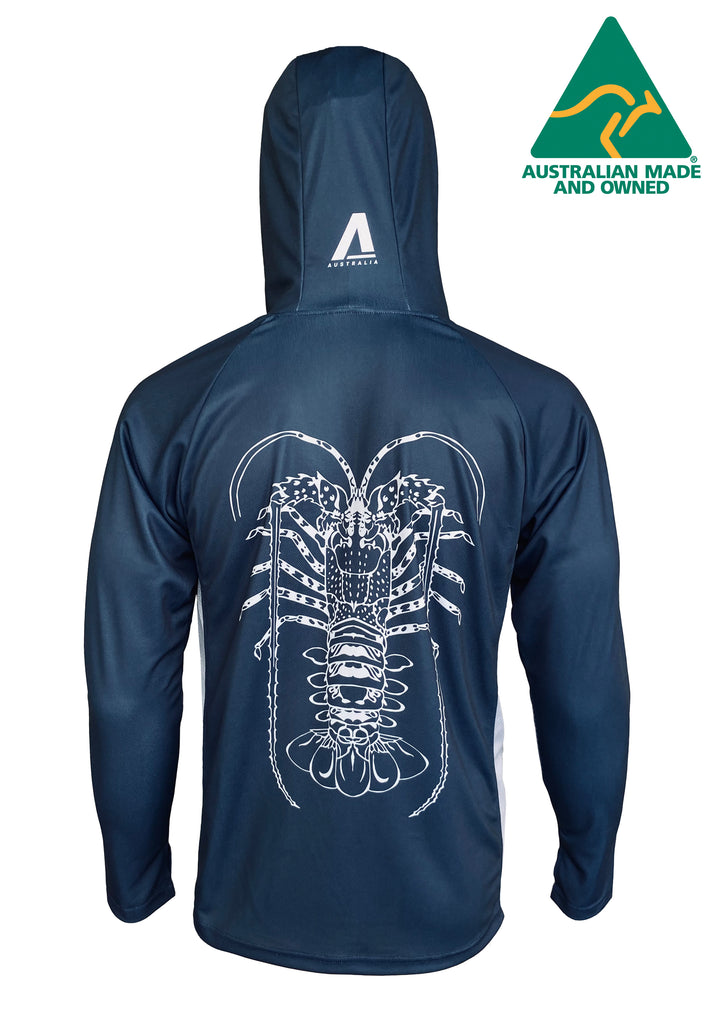 Fishing Shirt with Hood, Crayfish design
