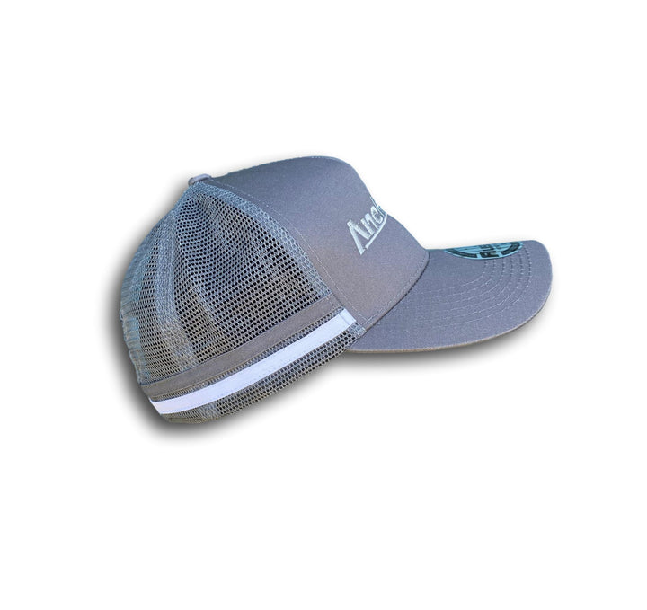mesh cap with striped detail